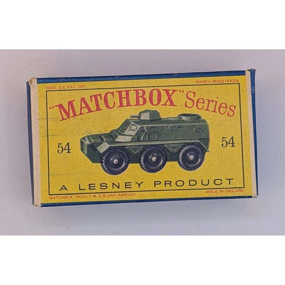 Vintage Matchbox No 54 Saracen Personnel Carrier Lesney Diecast Military Boxed